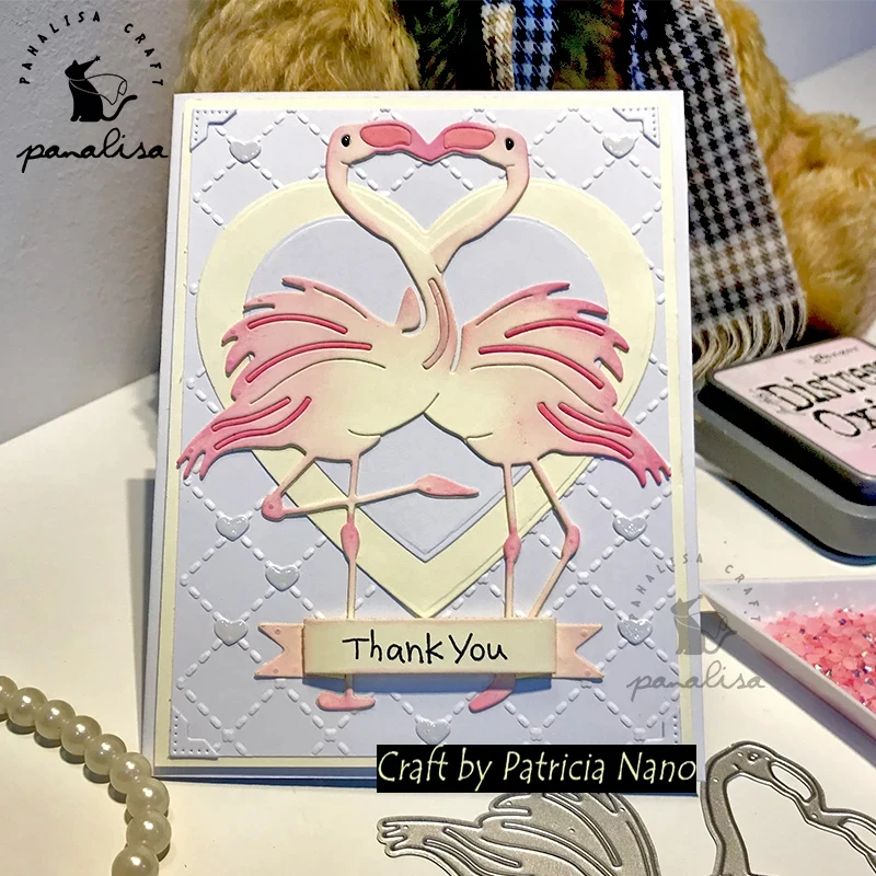 Panalisacraft джунгли фламинго металлические трафареты ремесленные штампы для