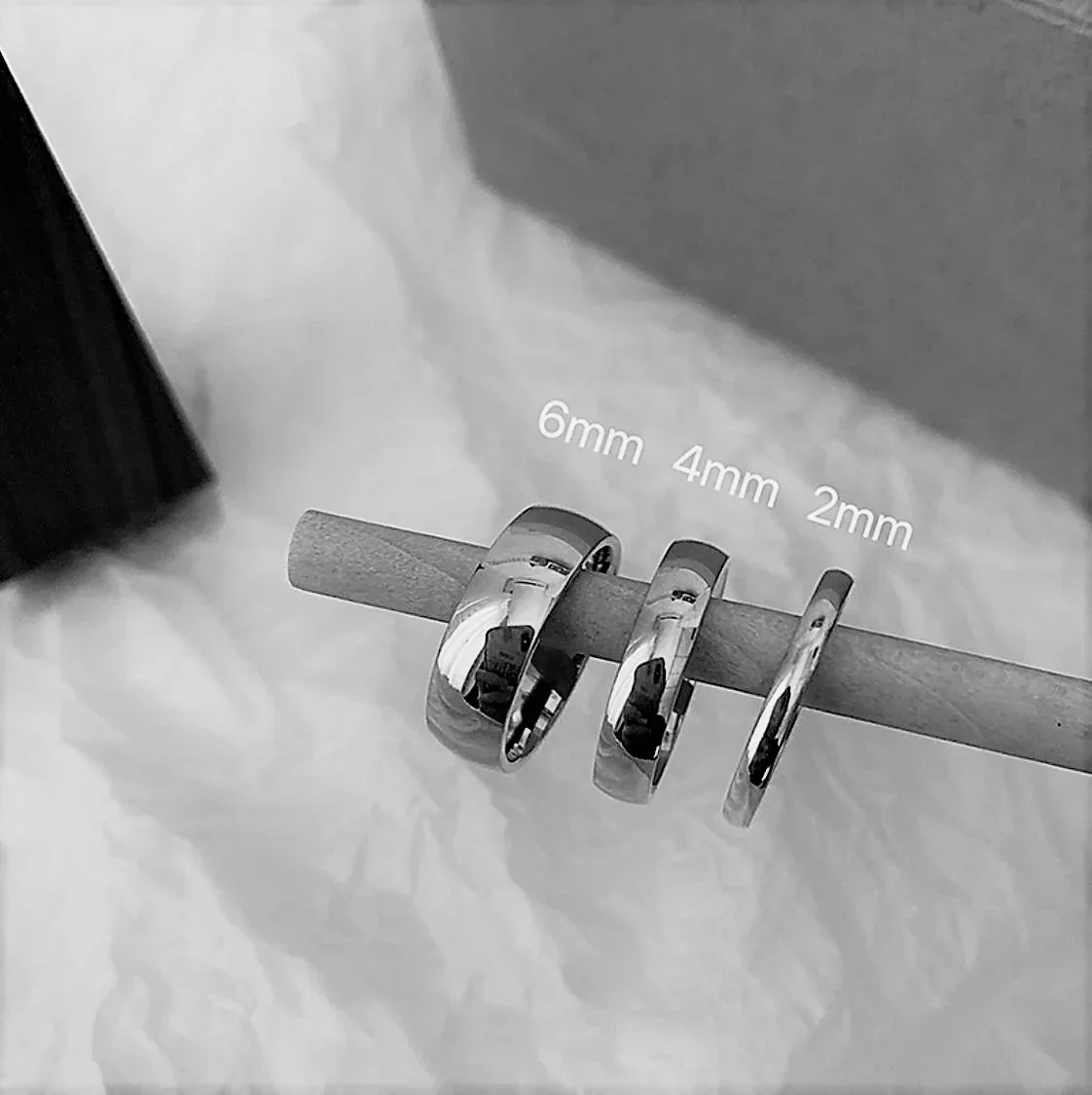 Минималистичное простое гладкое кольцо из нержавеющей стали женское