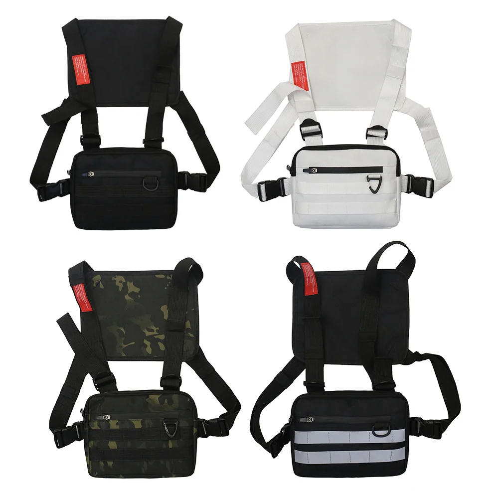 

Unisex Men's Streetwear Vest Chest Rig Bag for Men Oxford Waistcoat Hip Hop Pouching Bag Tactical Belt Bag Fanny Waist Packs