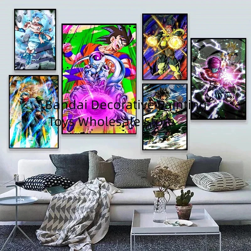 

Anime Peripheral Dragon Ball Poster Cartoon Figure Goku Vegeta Wall Art Canvas Painting Modern Mural Room Bedroom Decor Gifts