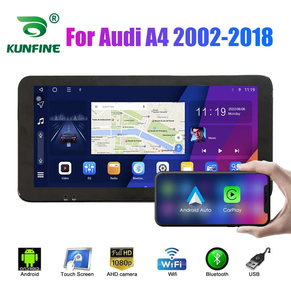 

Автомобильный радиоприемник 10,33 дюйма для Audi A4 2002-2018 2Din Android Восьмиядерный автомобильный стерео DVD GPS навигатор плеер QLED экран Carplay