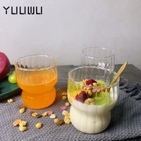glass cups retro coffee cup fat beep glass high temperature resistant water cup breakfast milk latte cup cute drinking utensils