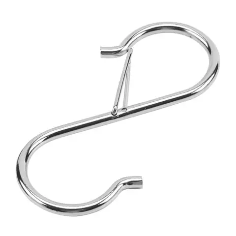 Металлический S-образный крючок-вешалка с безопасной пряжкой, дизайнерские подвесные тяжелые S-образные крючки для кухни, дома, ванной комнаты, хранения