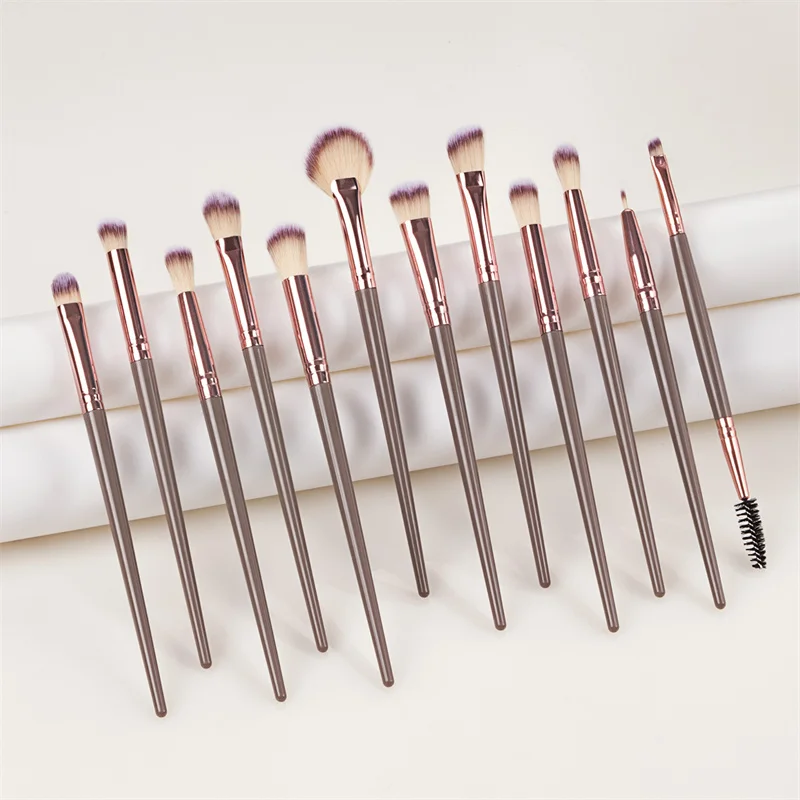 

12pcs Eye Makeup Brushes Set Eye Brush Makeup Small Fan-shaped Brush Eyeshadow Blending Make Up Brush With Cosmestic Bag