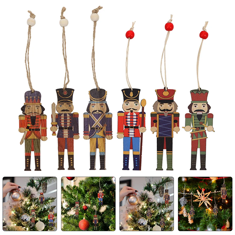 

Walnut Soldier Pendant Christmas Decorations Outdoor Wood Crafts Puppet Nutcrackers