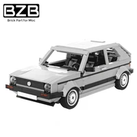 bzb moc 26902 grey golf mini high tech car super racing building block kids toys boys sports car best gifts