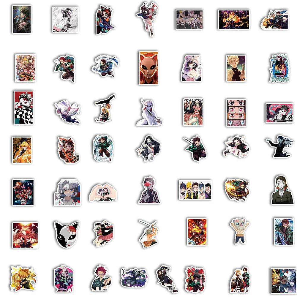20/50/100Pcs/Set Anime Demon Slayer Graffiti Stickers for Laptop Luggage Bicycle Car Skateboard Computer Waterproof Decal Toys |