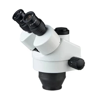 articulating jib arm securing clip microscopio led ring light 7x 45x consecutive zoom trinocular stereo microscope with camera