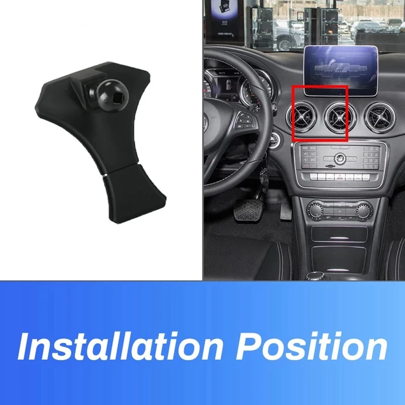 AU04 -Car Mobile Phone Holder Air Outlet Mobile Phone Navigation Holder for Mercedes-Benz GLA X156 CLA W117 2013 -2019 images - 6