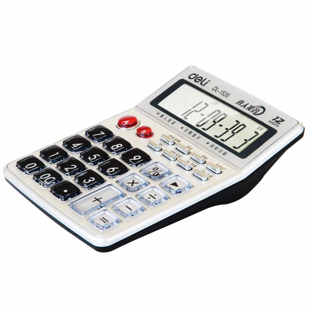 

DL Power 1535 voice calculator 12 computer big screen big button reality articulation financial supplies office stationery