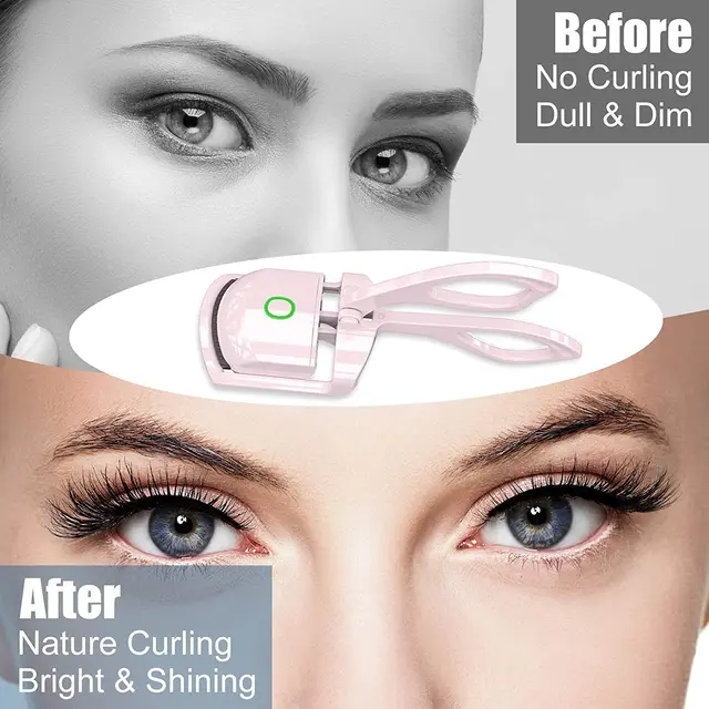 2023 Eyelash Curler Portable Electric Heated Comb Eye Lash Perm Long Lasting Eyelashes Curls Thermal Eyelash Curler Makeup Tool 4