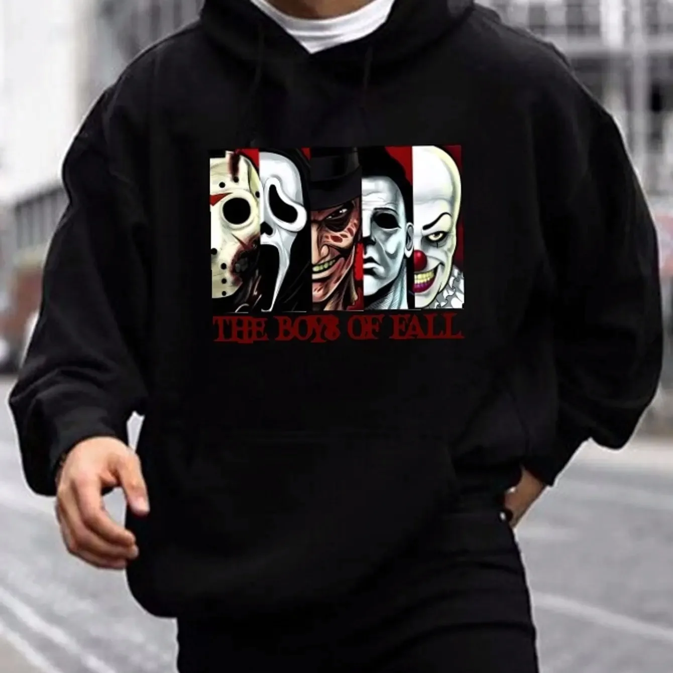 

New Style Autumn Winter The Villains Printing Cotton Hoodie for Men High Design Pullover Hooded Fashion Sweatshirt with