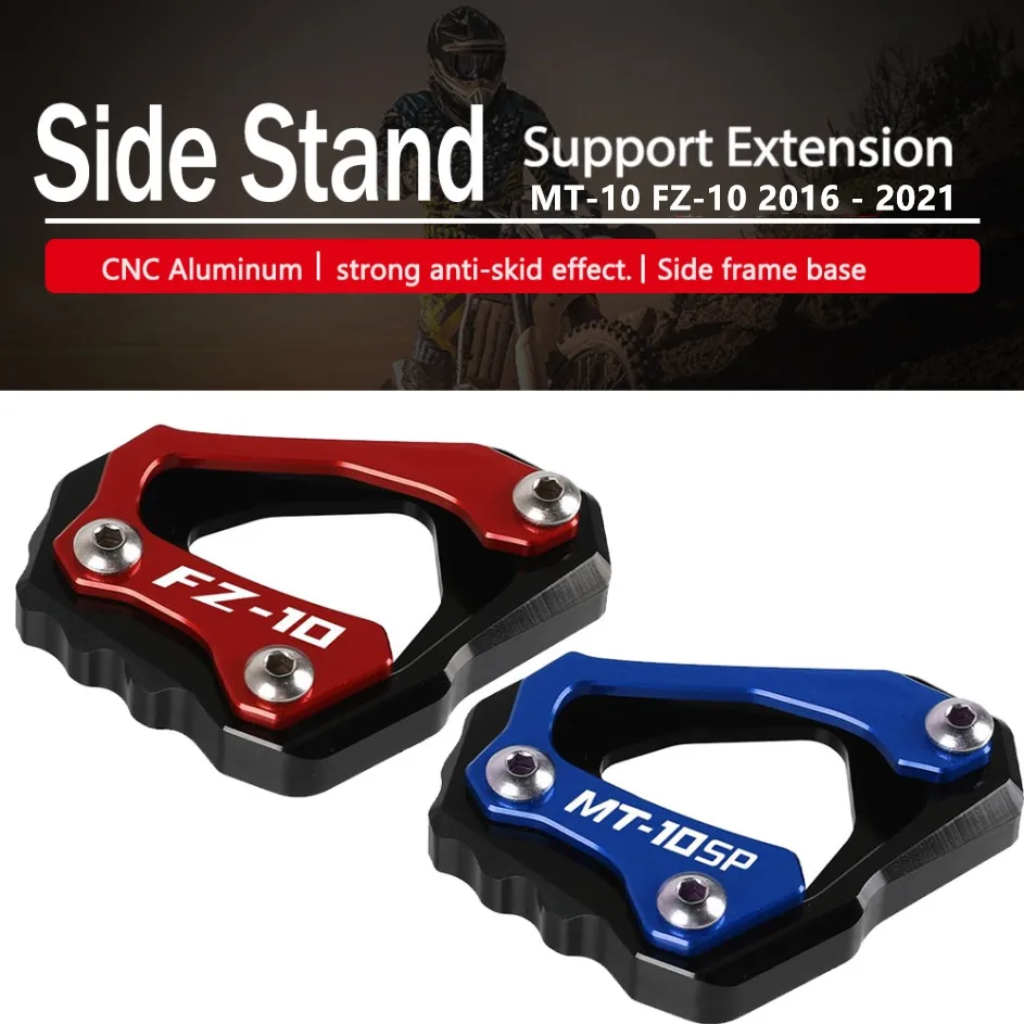 

For Yamaha FZ10 MT-10 MT10 SP 2016 2017 2018 2019 2020 2022 2023 Kickstand Foot Side Stand Enlarge Extension Pad Support CNC