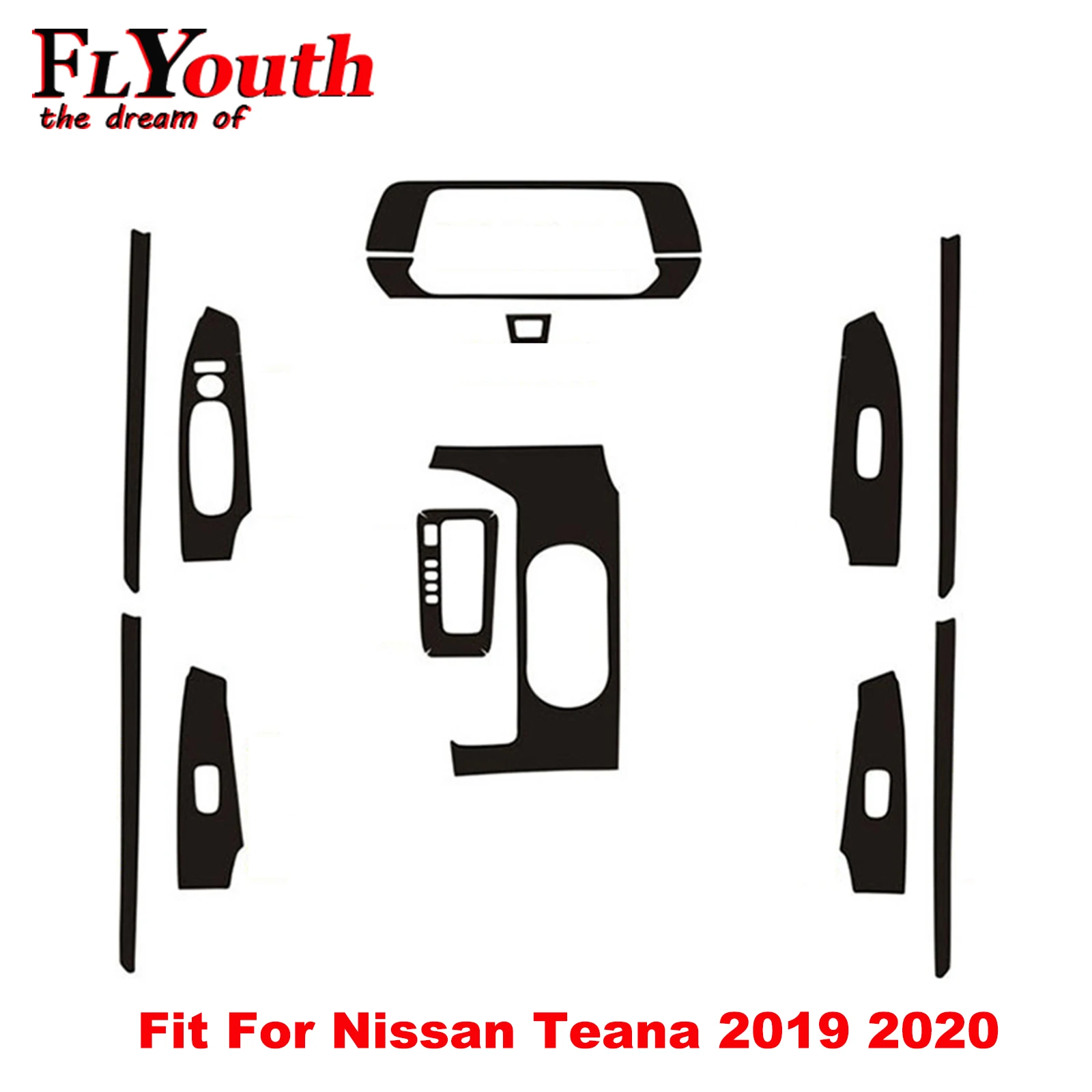 

Наклейка 5D из углеродного волокна для Nissan Teana 2019 2020, панель переключения передач автомобиля, держатель стакана для воды, панель, рамка, Облож...