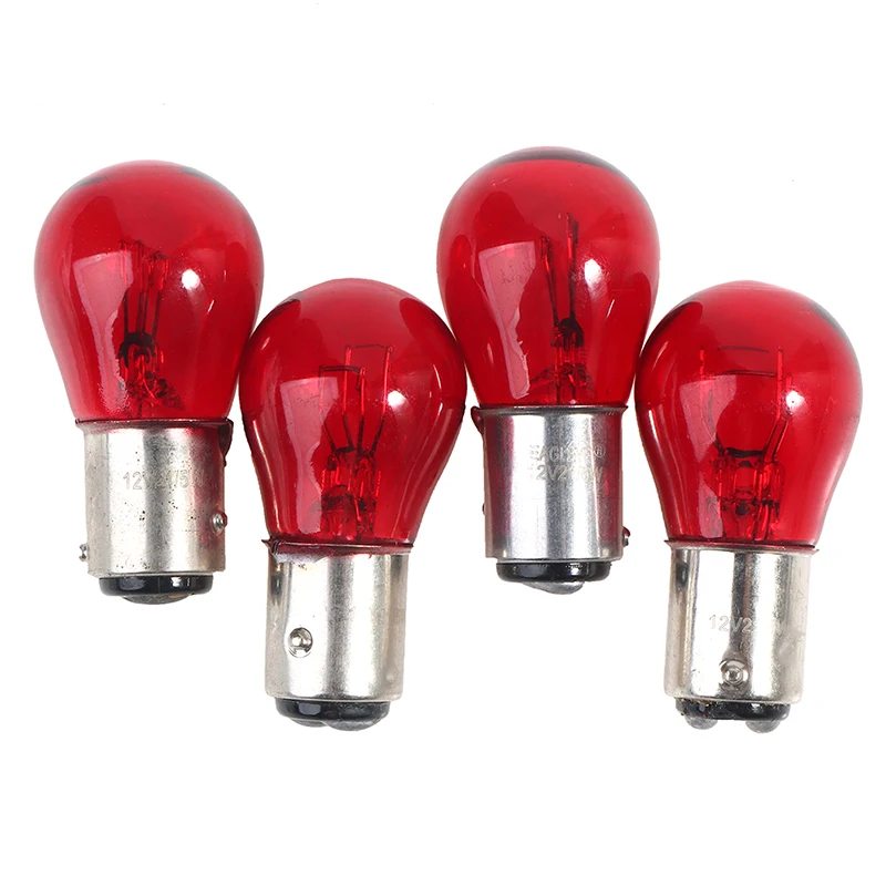 Automotive Brake Bulb Double Filament Double Tail S25 High And Low Crooked Foot Red Declination Bulb images - 6