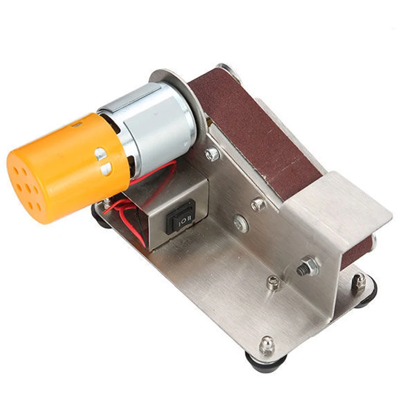 Adjustable Portable Small Mini Electric Belt Sharpener Polisher Woodworking Sharpener Desktop Grinding Tool
