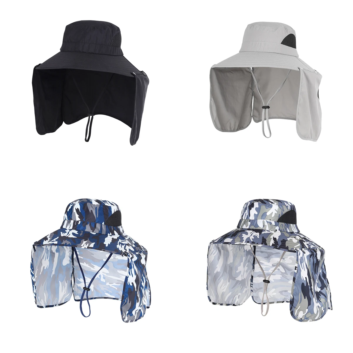 

Outdoor Fashion Soild Color Bucket Hats Waterproof Wide Brim Men Anti-UV Quick-Drying Fishing Hiking Women SunShade Summer Caps