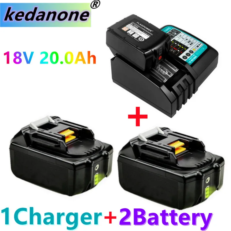 

makita18V 20A Rechargeable Battery 20000mah LiIon Battery Replacement Power Tool for MAKITA BL1860B/1830/1840/1850 +3A Charger