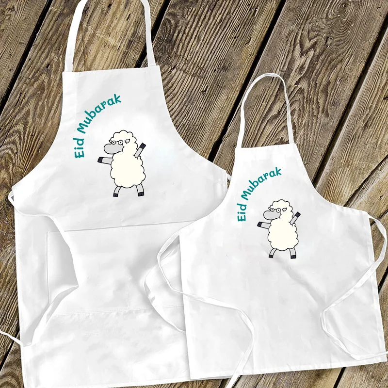 

sheep Eid Mubarak kid boy girl dad mom family apron Muslim Islamic Ramadan Kareem Iftar Eid Al-Adha Al Adha dinner festival gift
