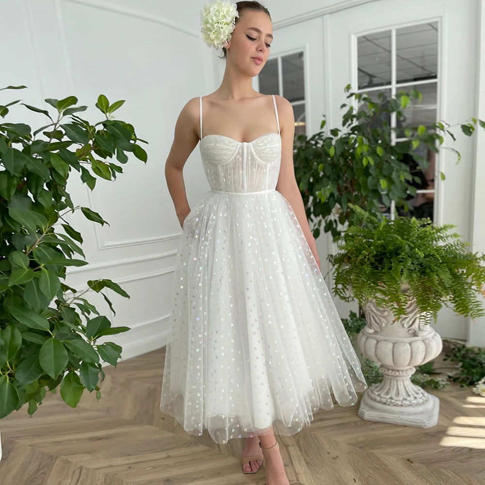

Женское платье для выпускного вечера, белое элегантное Плиссированное ТРАПЕЦИЕВИДНОЕ платье до колен из тюля в стиле патруля, 2023