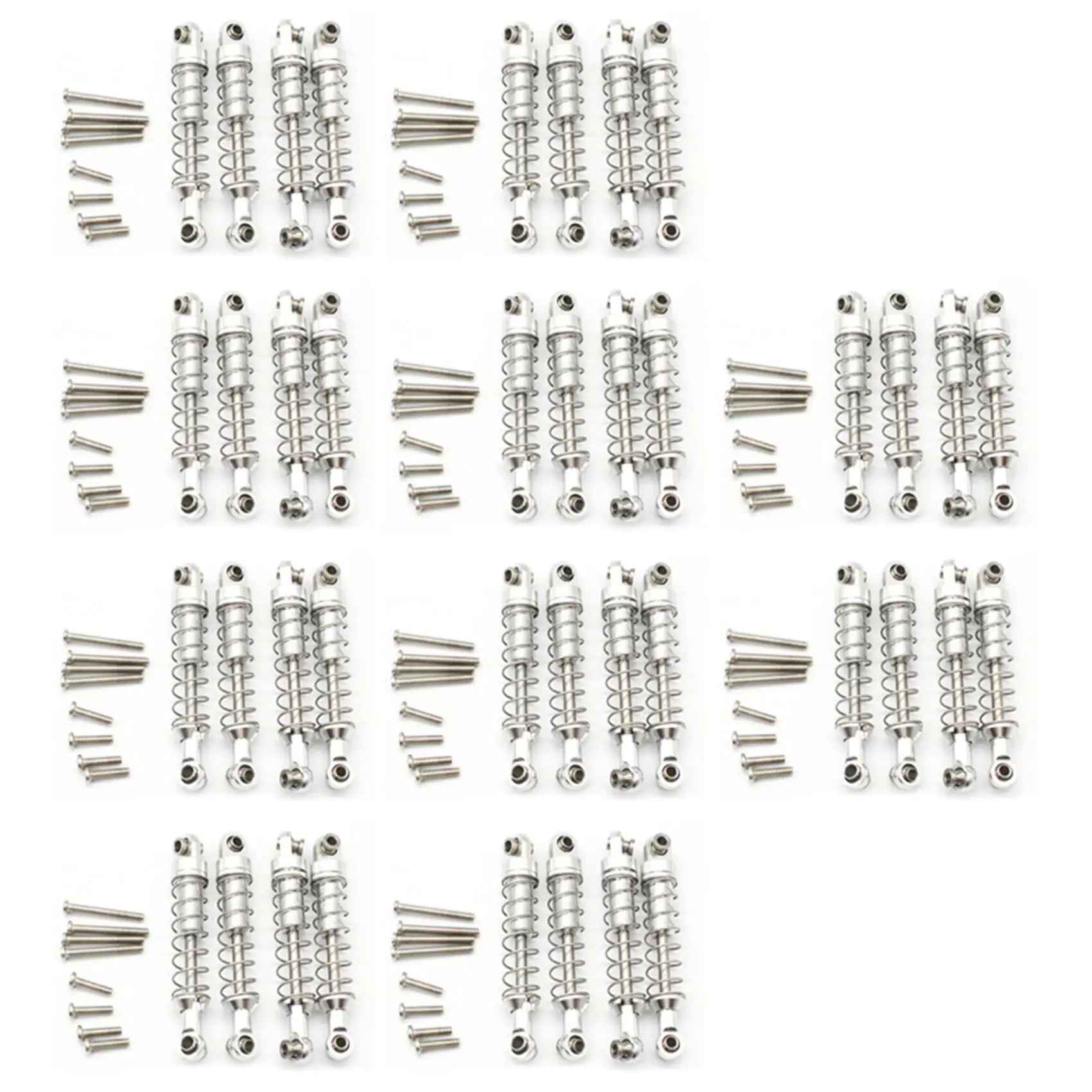

40 Pcs Metal Shock Absorber Damper For WPL C14 C24 C34 MN D90 D91 D96 D99 D99S MN90 MN99S RC Car Upgrade Parts,Silver