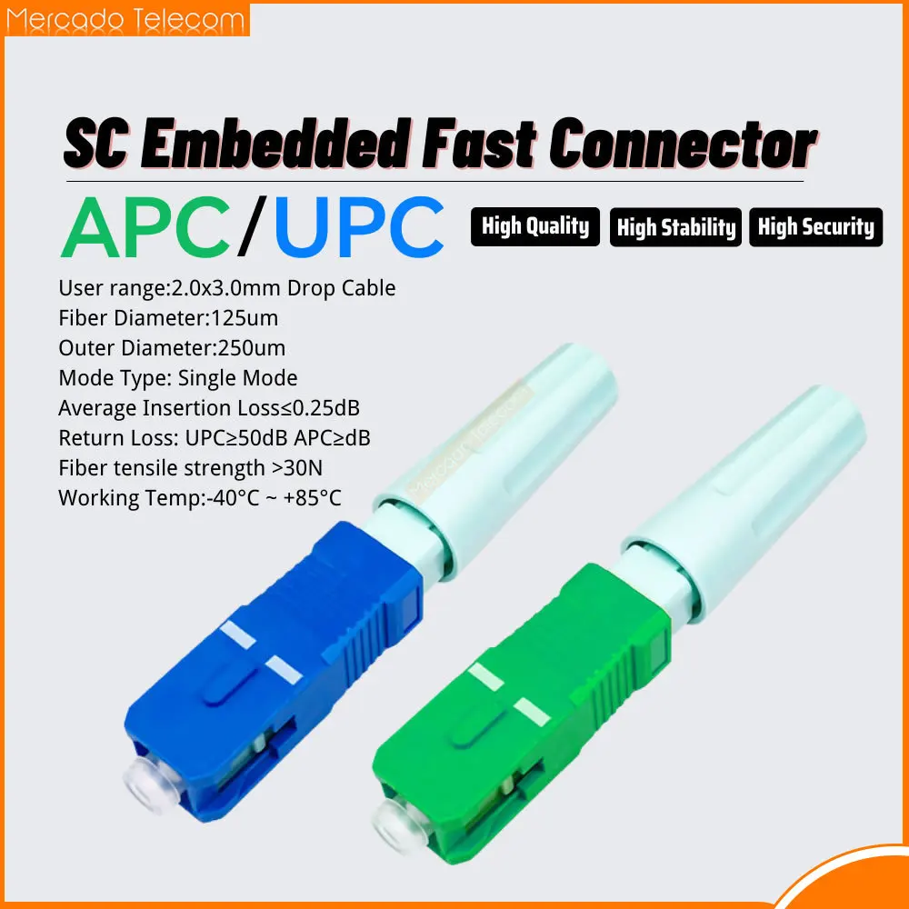 

New SC APC SM Single-Mode Optical Connector FTTH Tool Cold Connector Tool SC UPC Fiber Optic Fast Connector Fast Field Connector