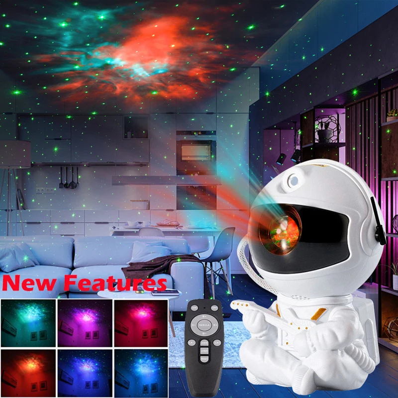 Astronaut Galaxy Star Projector Night Light Starry Sky Projector Lamp for Bedroom Gaming Room Car Decoration Kids Children Gifts