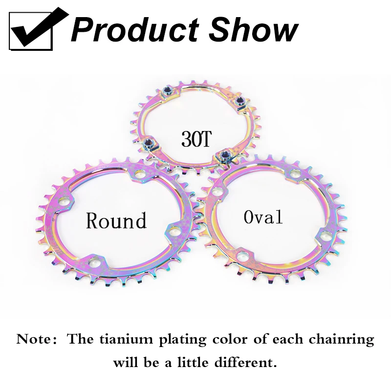 BUCKLOS Bicycle Square Hole Crankset 104 BCD MTB 30T 32T 34T 36T 38T 170mm Crank Narrow Wide Bike Crown Set Part |