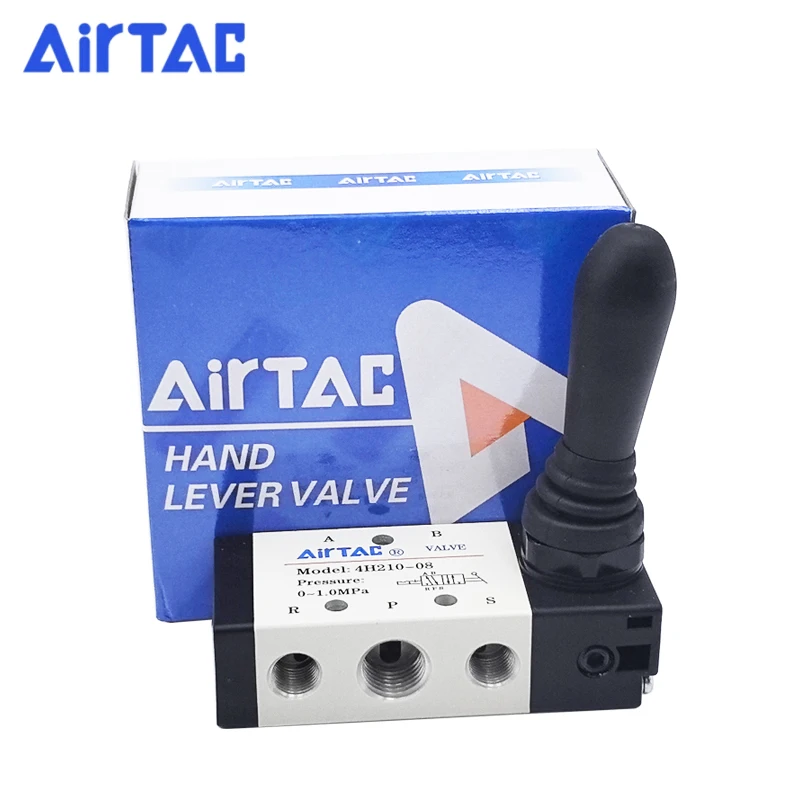 Фото AirTAC Original 4H210-08 4H310-10 4HA310-15 4H230C-08 4HA330C-15 Воздушный ручной обратный регулирующий клапан Пневматический ручной рычажный клапан №1