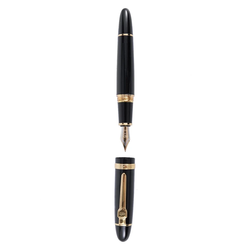 

2X Jinhao 159 18Kgp 0.7Mm Medium Broad Nib Fountain Pen Free Office Fountain Pen With A Box, Black
