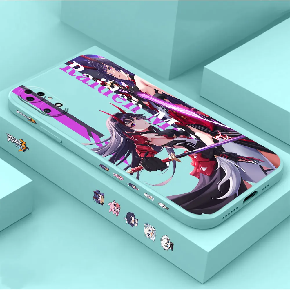 Honkai Impact 3rd Raiden Mei Phone Case For Huawei P60 P50 P40 P30 P20 Mate 50 40 30 20 20X 10 Colour Liquid Silicone Cover Capa