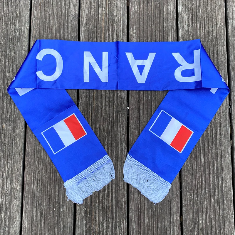 

xvggdg 14x130cm National Team Football Fans Scarf france Tassel Flags Scarf Party Commemorative Souvenir