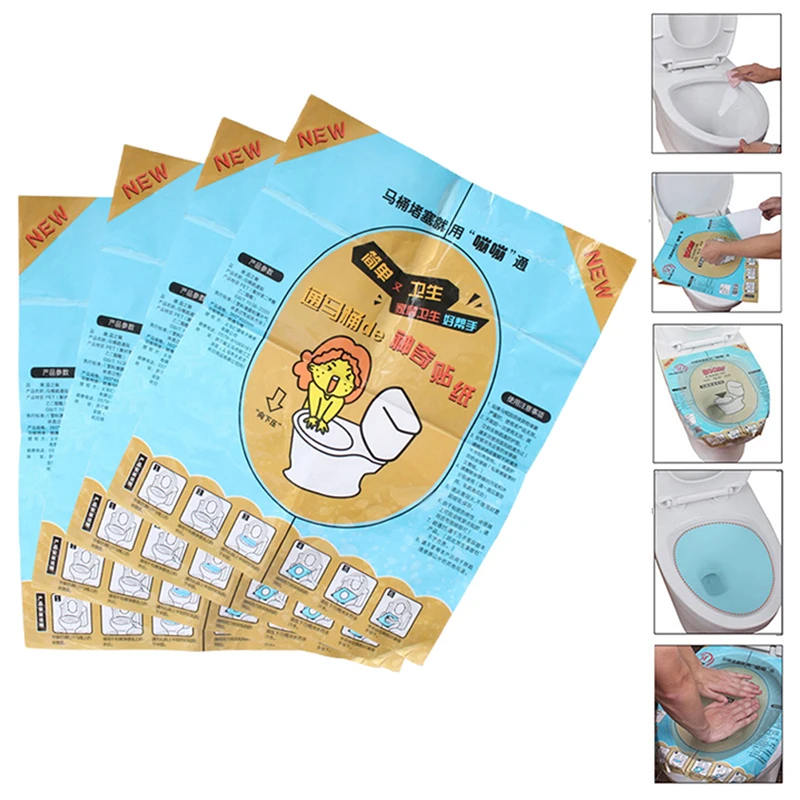 

1 шт. 36*45 см унитаз одноразовая наклейка плунжерная дренажная легко забиваемая пленка