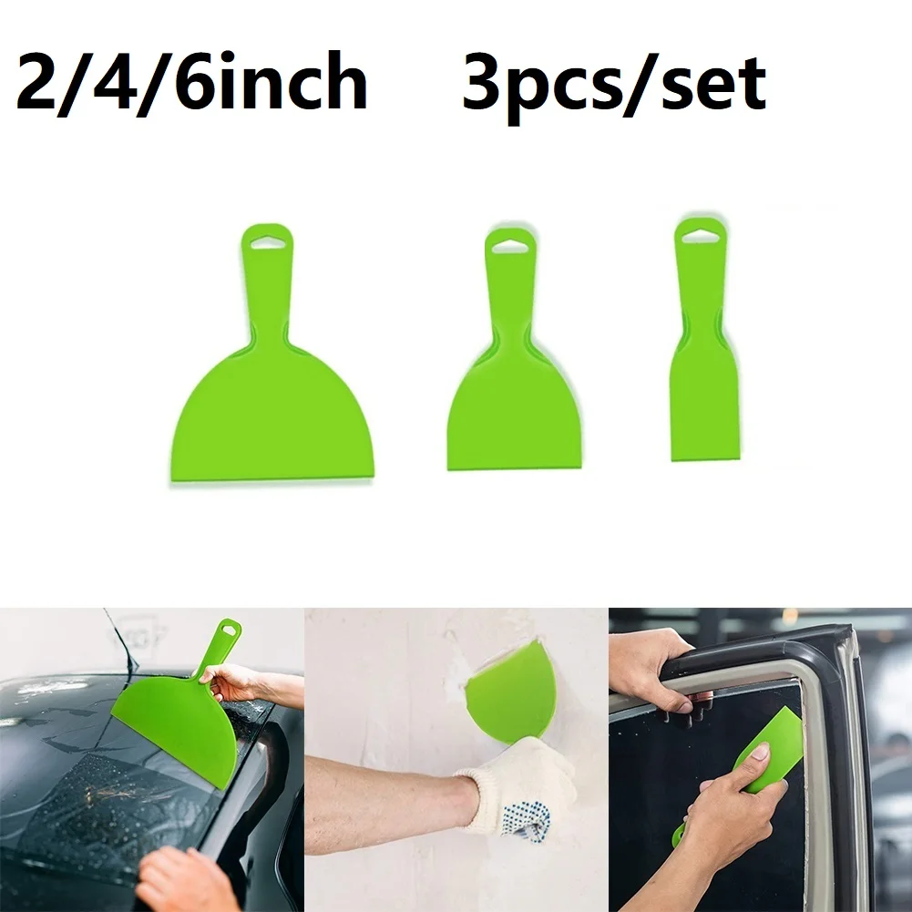 

3 Pcs Plastic Scraper Durable Filling Cutter Glass Scraper Spreader Putty Mixer Skimmer Paint For Construction Accessories