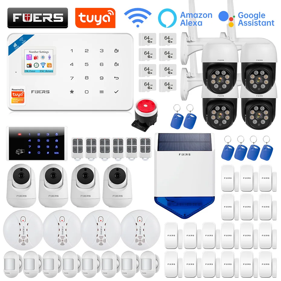 Система сигнализации FUERS W181 с поддержкой GSM, Wi-Fi, 3 Мп
