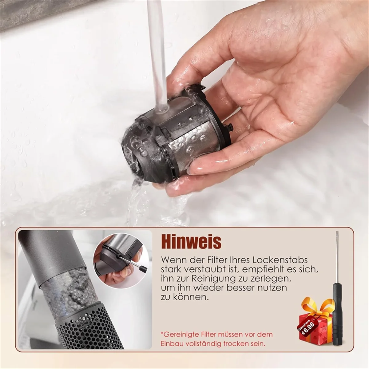 Щетка для чистки фильтра Airwrap Styler HS01 HS05 щетка Dyson волос от пыли 969760 -01