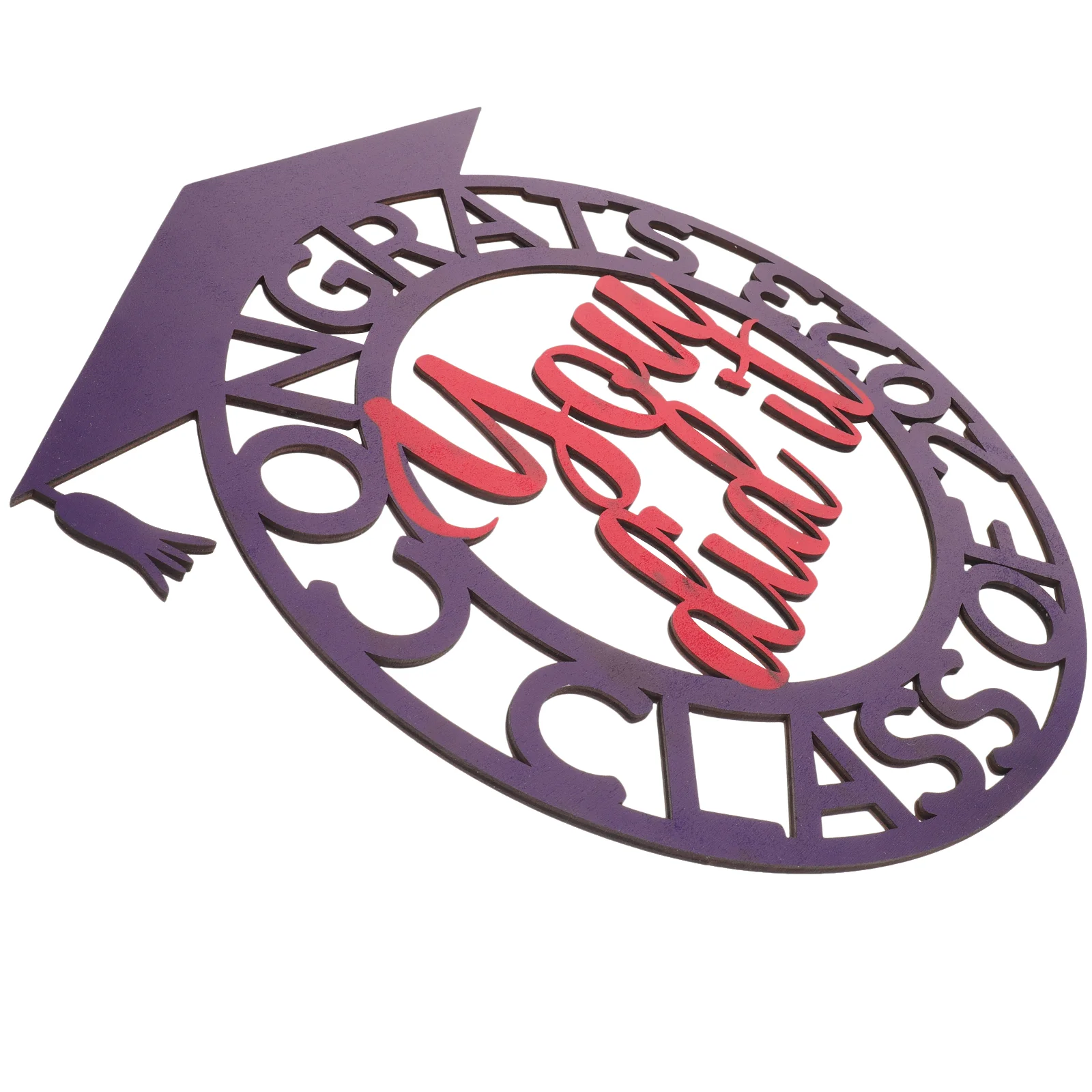 

Graduation Party Sign Wooden Door Hanging Pendant Supplies Wood Class Decor Board Welcome Decoration Ornament Decorations