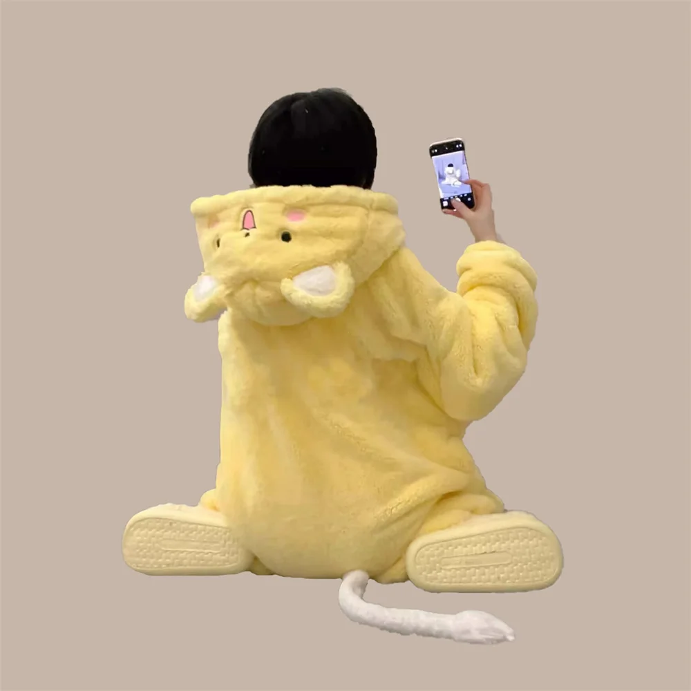 Аниме Card Captor Sakura Cerberus пижамы для косплея комбинезон взрослых бархатное боди