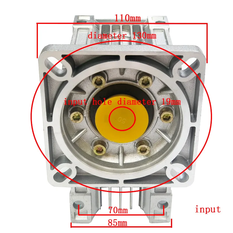 Редуктор скорости червячной коробки передач NMRV50 1:10 прочный самоблокирующийся