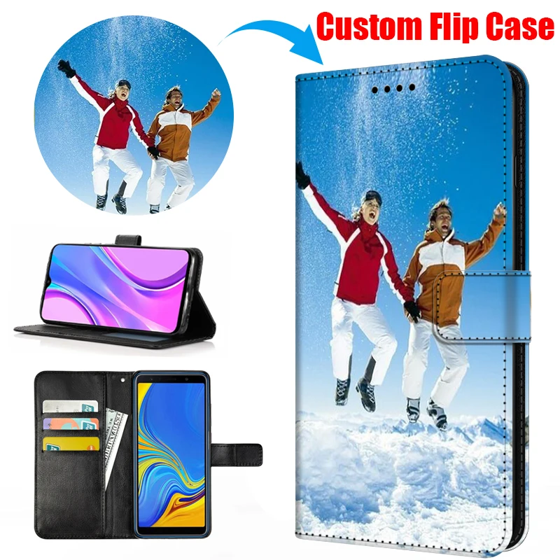 Print Photo Leather Case For Huawei Honor 50 Pro 60 P20 Lite P30 P40 Mate 40 30 20 P Smart 2019 Custom Picture Flip Wallet Cover
