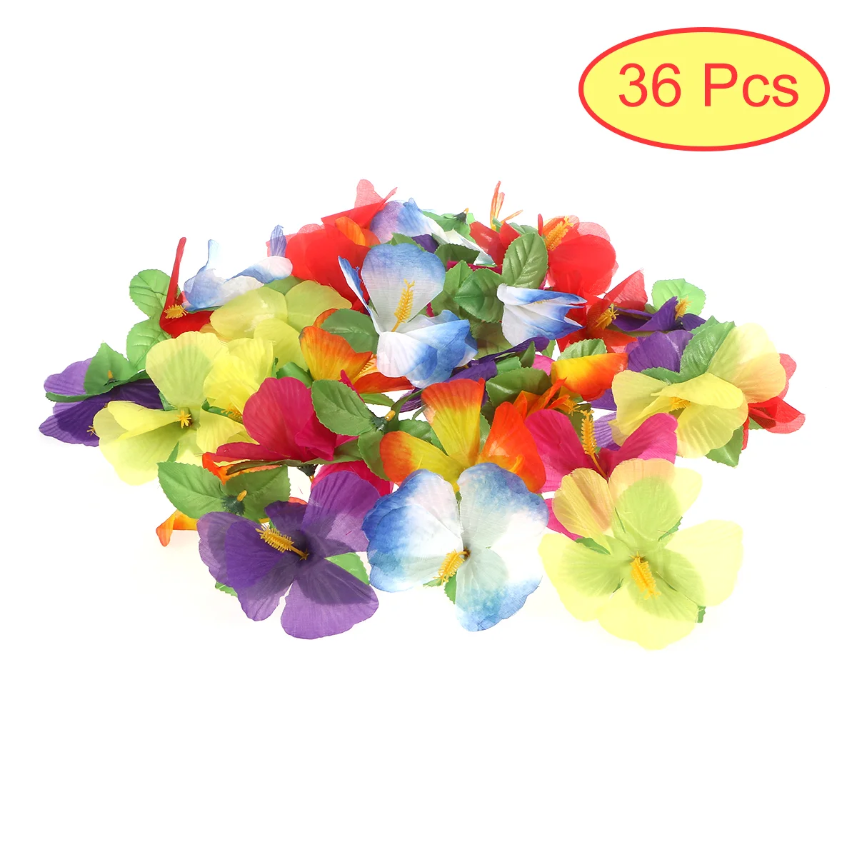 

24 Pcs Hawaii Flowers Colorful Hibiscus Mutabilis Faux Flower for Wedding Party Table Decor Banquet