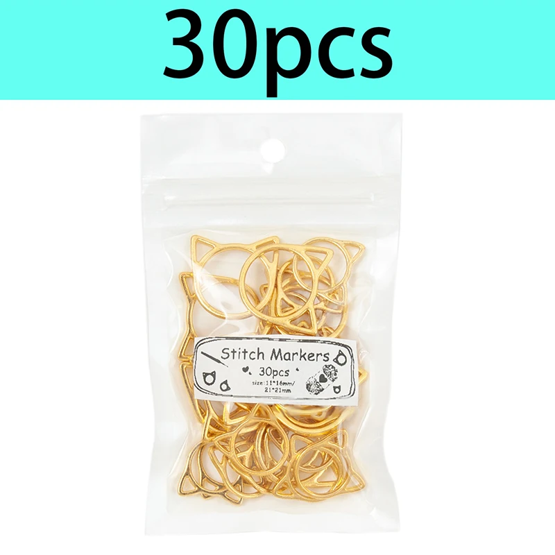 

30pcs Needle Clip Craft Locking Stitch Sewing Supplies Locking Stitch Markers Cat Ears Crochet Latch Knitting Accessories