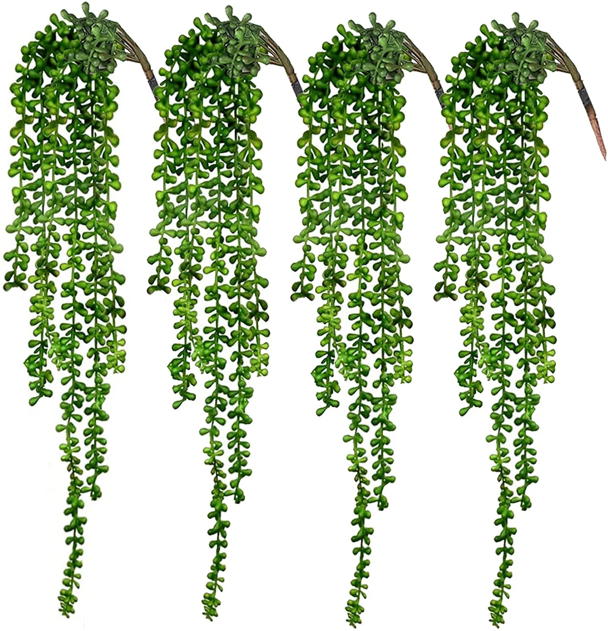 

1 Piece Faux Succulent Hanging Plant Fake Pearl Strings For Wall Home Wedding Garden Decor