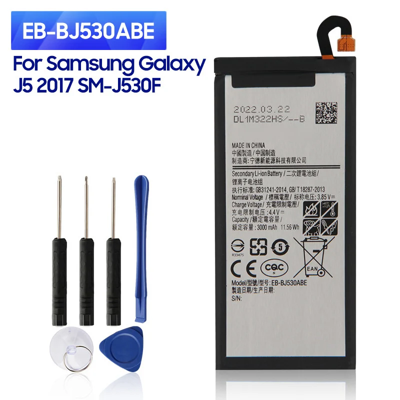 Новая запасная аккумуляторная батарея для Samsung Galaxy J5 2017 Edition EB-BJ530ABE J530G J530F 3000 мАч