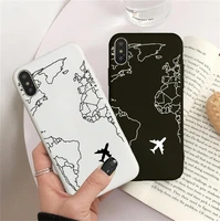 luxury popular planes map designs phone case for iphone 13 11 pro xr x xs max 7 6s plus 12 mini soft silicone cases black cover