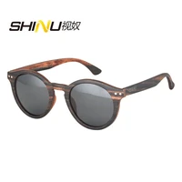 shinu round sunglasses polarized nature wooden sunglasses handmade ebony wood women%e2%80%99s sunglasses diy your design on the temples