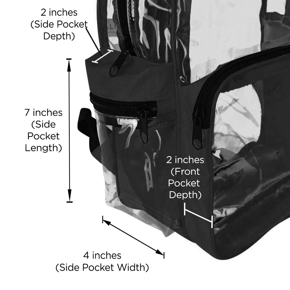 Small Clear Backpack Transparent PVC Security School Bag