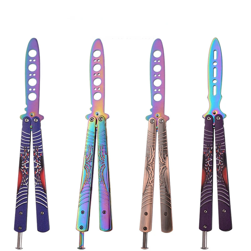 Портативный тренировочный нож-бабочка складной CSGO Balisong тренировочные ножи из