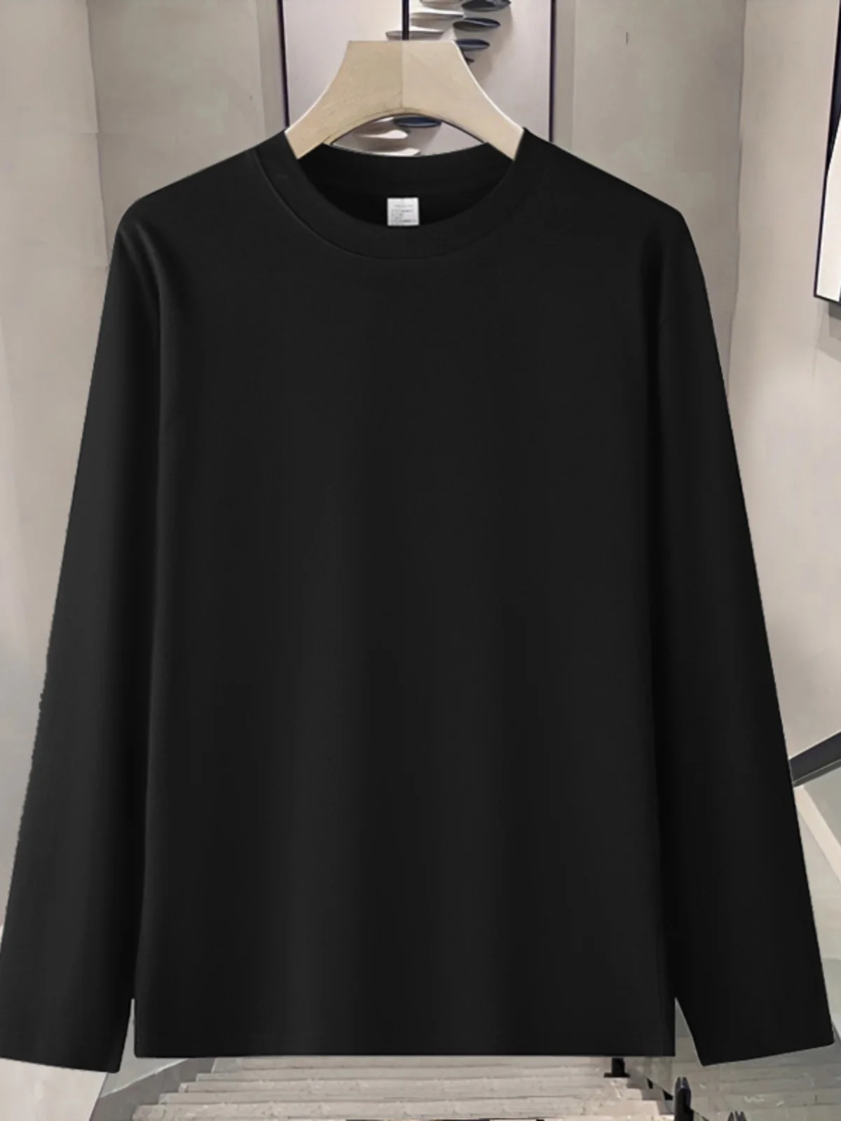 Новинка 2024 весенне-осенняя хлопковая рубашка с круглым вырезом и длинными