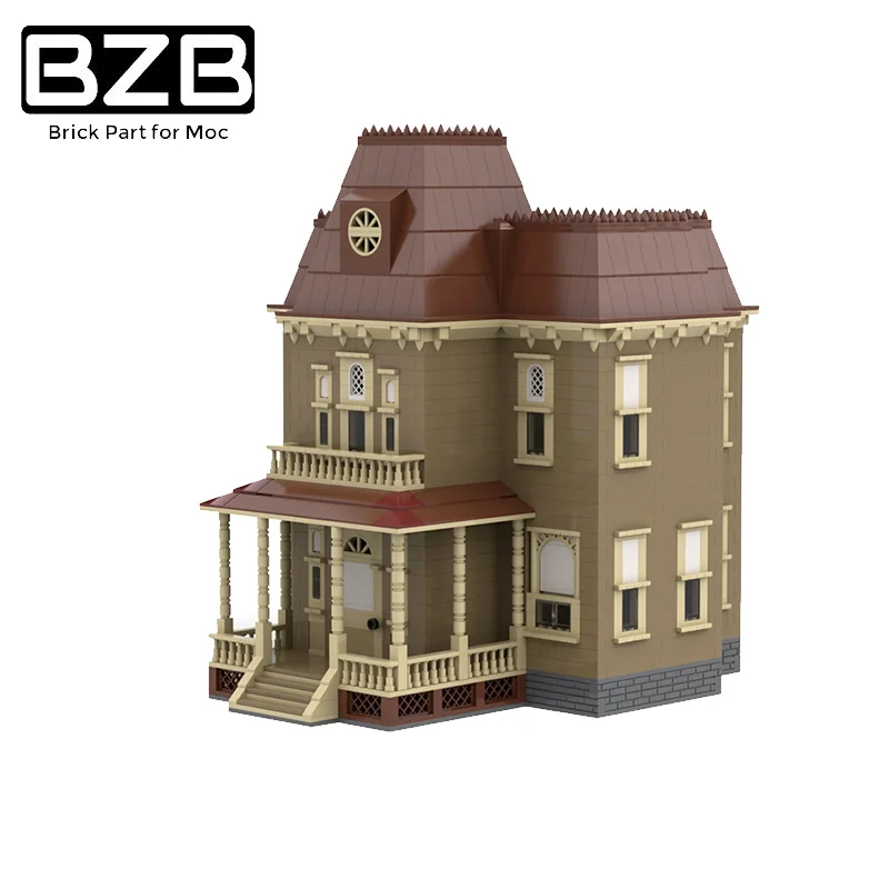 

BZB MOC Psychological House 27789 Halloween House Building Block Model Decoration Kids Brain Game DIY Toys Best Gifts